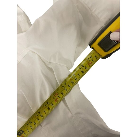 Zara Womens Shirt Dress Midi Size Large White Collared Long Sleeve 2395/077 NWT - Picture 11 of 14